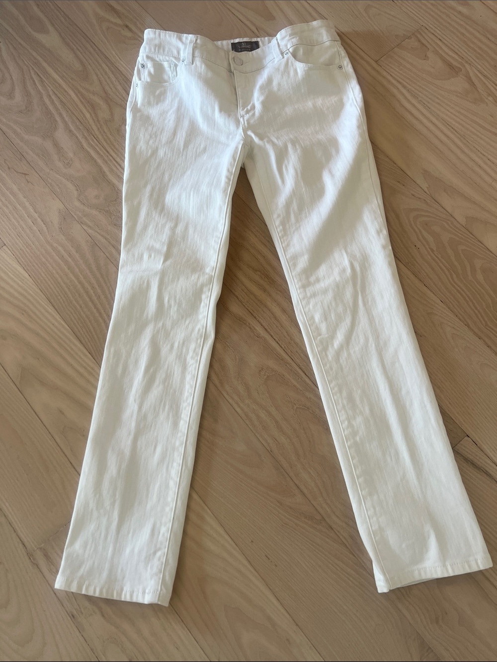 Chico's White Straight-Leg Jeans